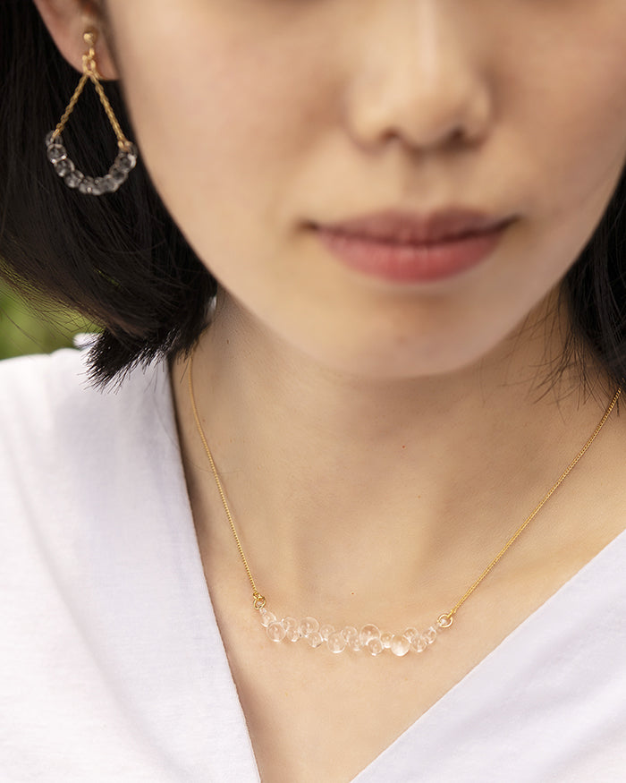 デコルテを彩る光の雫 ネックレス グロス