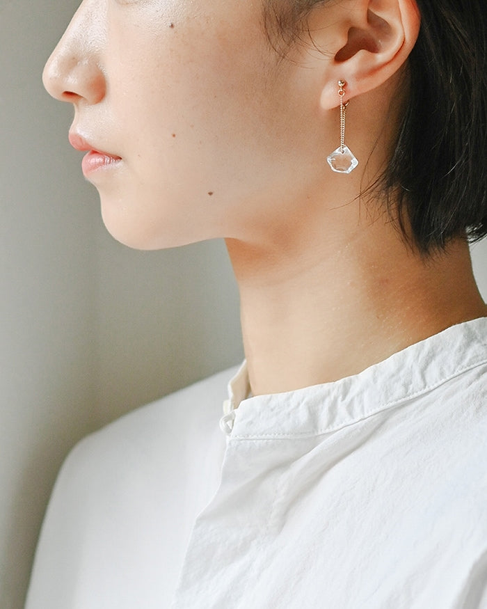 凛とした美しさ ピアス ダイヤモンド カレット