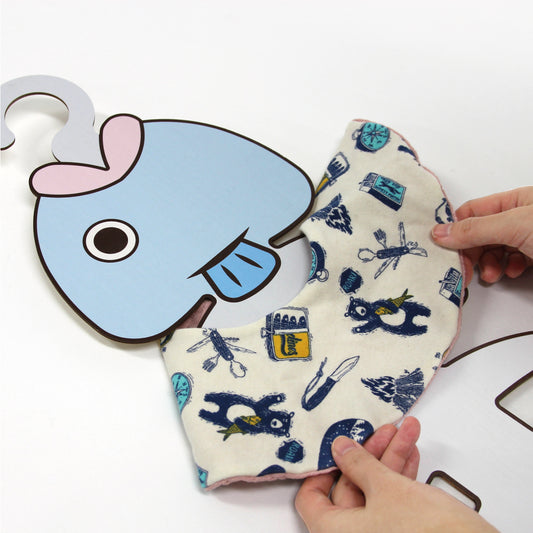 ベビー用品の収納に!オーガニックコットンスタイ&ハンガーセット