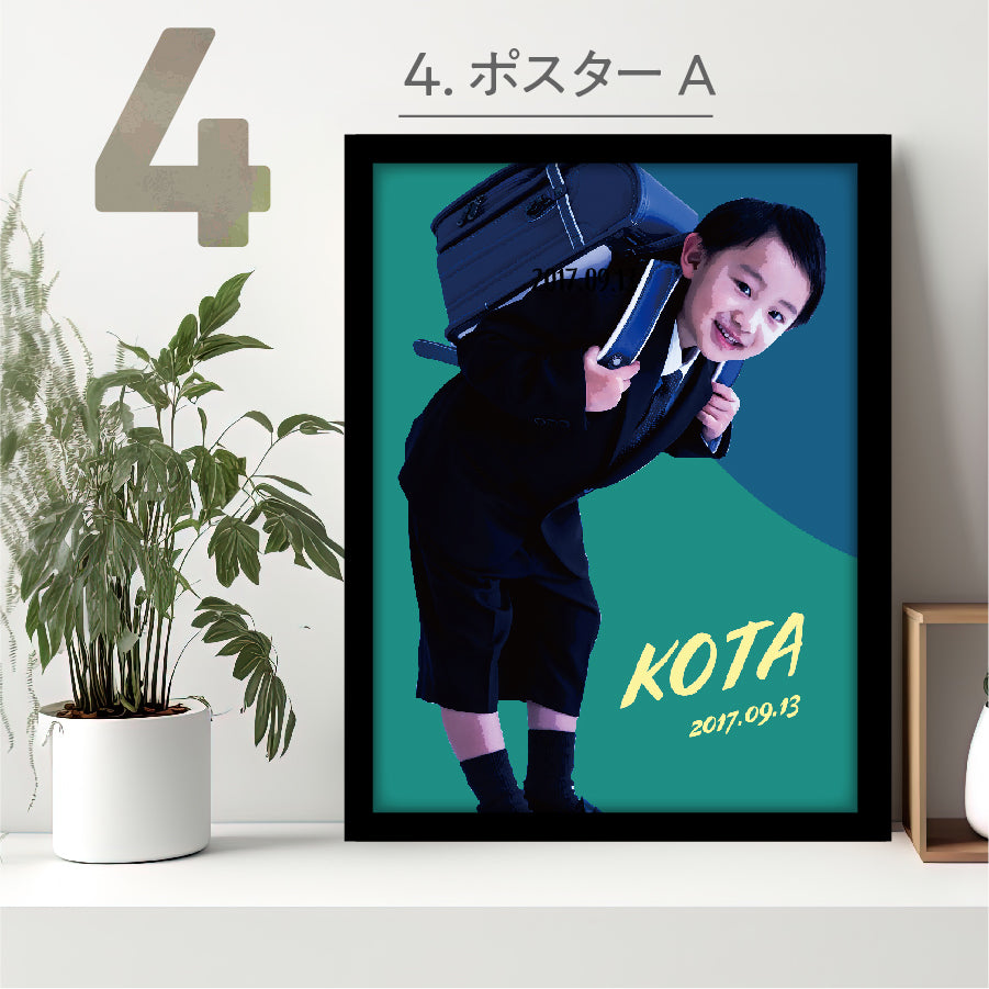 写真からつくる似顔絵アートポスター