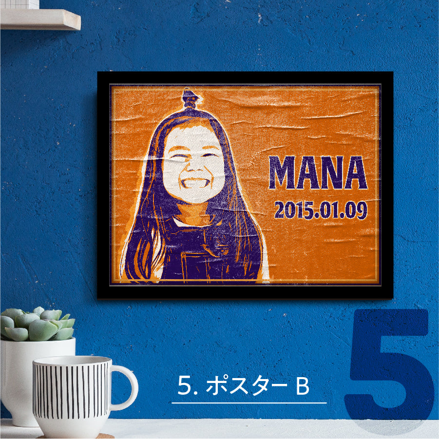 写真からつくる似顔絵アートポスター